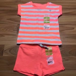 Pink T-Shirt Shorts Outfit